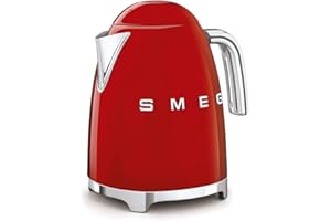 Smeg 50's Retro Style Kettle, 1.7L, 7 Cups, Automatic Shut Off, Red, KLF03RDUS