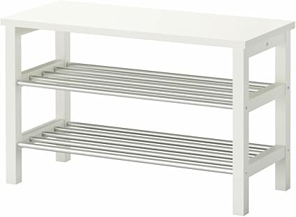 Ikea Asie Tjusig Banc Avec Rangement Chaussures Blanc Amazon Fr Cuisine Maison
