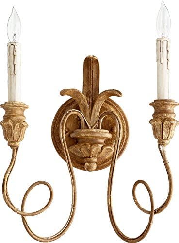 5306-2-94 Traditional Two Light Wall Mount from Salento Collection in Bronze/Dark Finish,