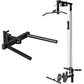 Mikolo 3"x3" Power Cage, Multi-Function Power Rack with LAT Pull Down Pulley System, Commercial Squat Rack for Home Gym with 3x3 Attachment, 1500 lbs Weight Capacity