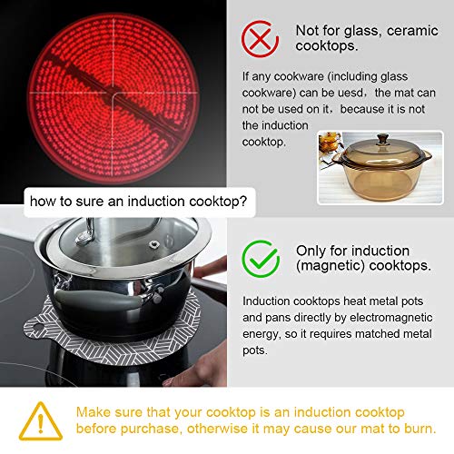 Sungrace Induction Cooktops Mat for Stove Cook Top, Silicone Non slip Pads Cook Tops