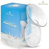 Silicone Breast Pump for Breastfeeding with Lid - 100% Food Grade BPA-Free Manual Hands Free Milk Breastpump by Ashtonbee