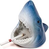 Cigar Ashtray, Ceramic Ash tray for Cigarettes, Shark Windproof Large Ashtray, Outdoor Ash Tray for Home Office Decoration