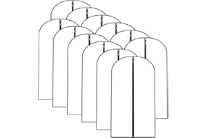 Garment Covers Bag, 12 PCS Transparent Waterproof Dustproof Storage for Wardrobe Storage, Suit Covers for Storage Cloth Cover