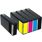 Inktoneram Remanufactured Ink Cartridges Replacement for 676XL (2x Black, Cyan, Magenta, Yellow, 5-Pack)
