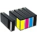 Inktoneram Remanufactured Ink Cartridges Replacement for 676XL (2x Black, Cyan, Magenta, Yellow, 5-Pack)