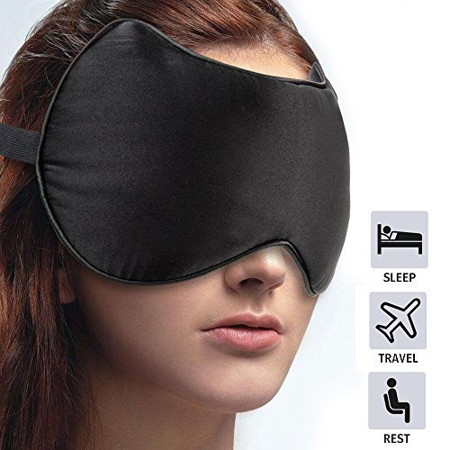 Cute Silk Eye Mask Ultra lightweight & Comfortable Sleep Mask - Great for Travel, Nap, Shift Works