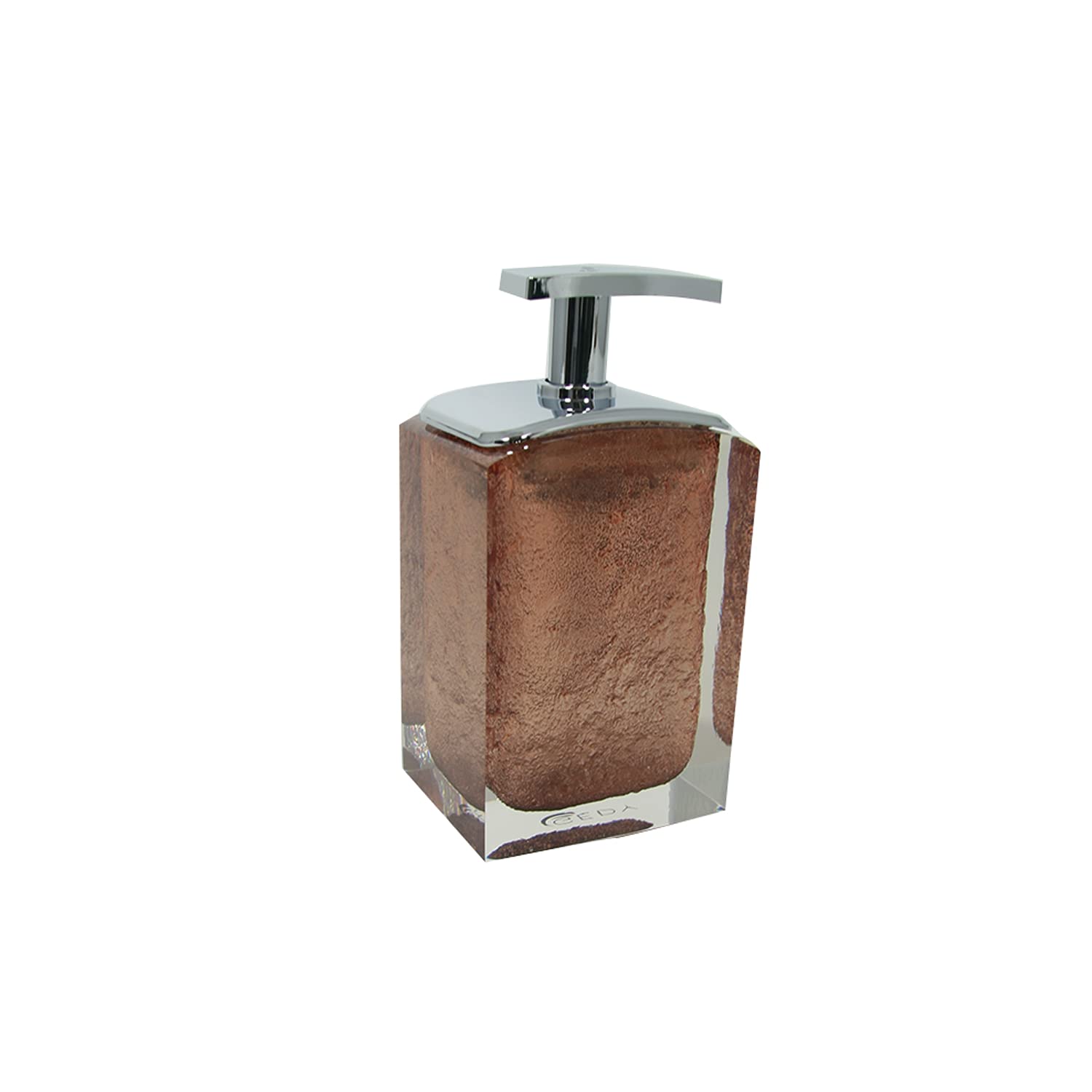 Gedy Antares Soap Dispenser, Resin, Brown, 6.2 x 8 x 15.5