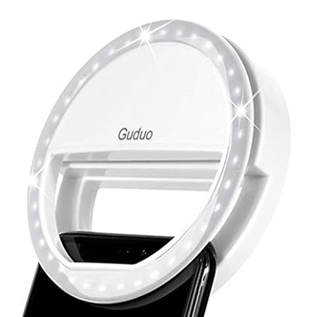 Selfie Light EINWEG Compatible GUDUO Selfie Licht Selfie Ring Light 36 LED Spotlight Flash Selfie Licht Ring Kamera Foto Vide