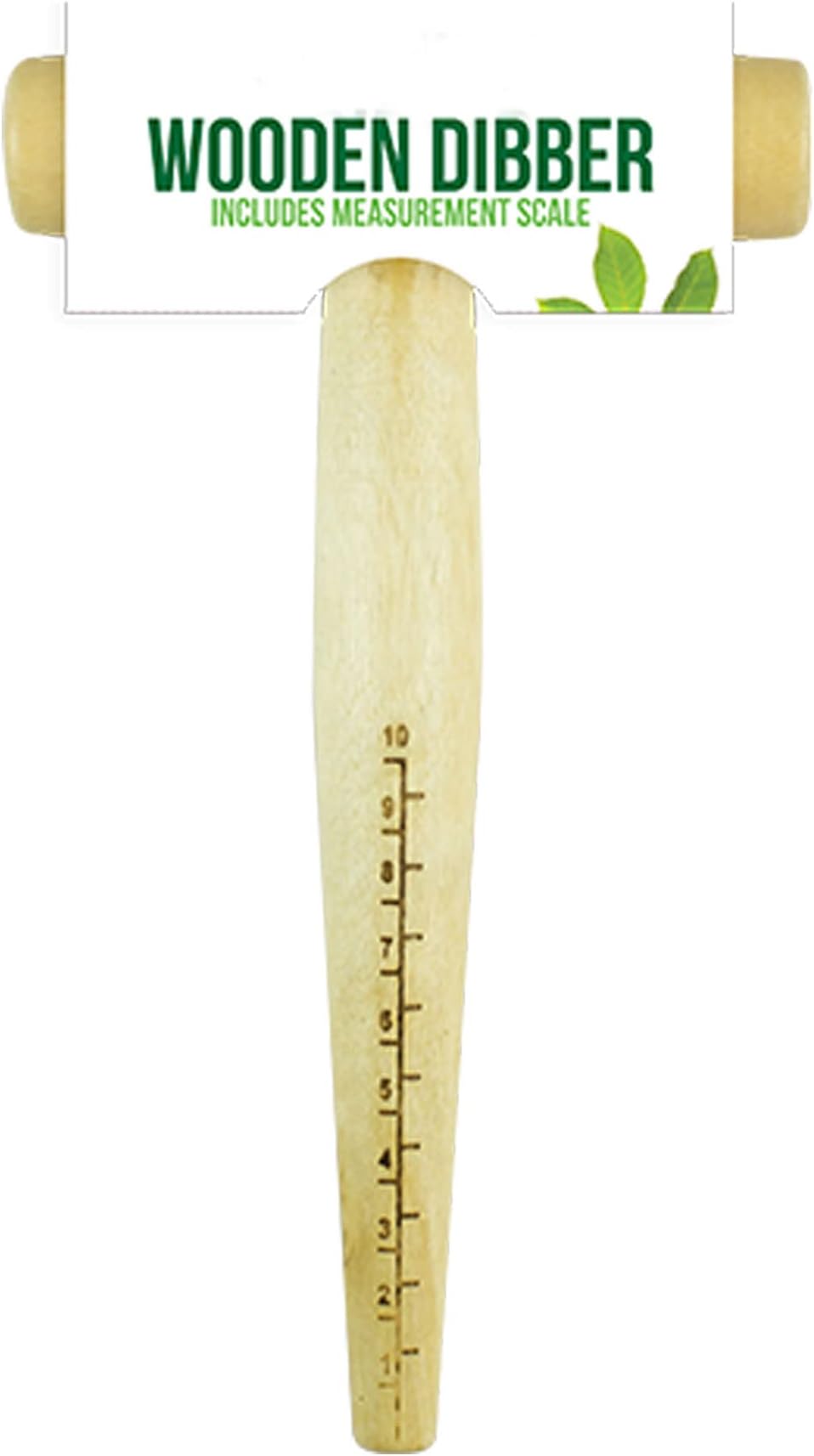 D.A.Y. Republic Wooden Dibber Tool - Seed Bulb Sapling Planter w/ Scale