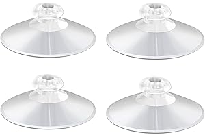 KPPTYTY Shower Caddy Connectors Suction Cups for Bathroom, 2 Inch PVC Plastic Heavy Strength Large Clear Sucker Without Hooks, Replacement Suction Cups Compatible with iDesign (4 PCS)