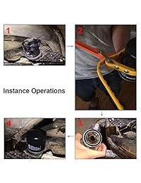 Boeray   Llave de correa multiusos, correa ajustable y mango de acero, color amarillo