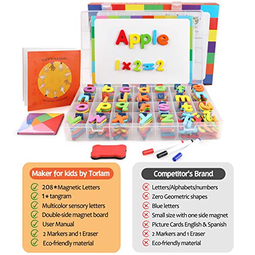 255 Pcs Letters Numbers and Shapes with Board and