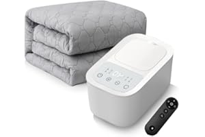 KIDSCOTER Water Heated Mattress Pad, Electric Mattress Pad No Electric Wire No Radiation, All Digital, 12h Timer Setting, Zone Heating, for Women Men Mom Dad (King)