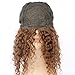 Goldfinch 100% Human Hair Wig Kinky Curly Wig with Bangs Fluffy Wavy Wig 150 Density 14 inches Brown Wig +Free Wig Cap