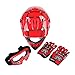 TCT-MT DOT Helmets+Goggles+Gloves Youth Red Spider Net Dirt Bike Helmet Motocross ATV Helmet Goggles+Gloves Medium