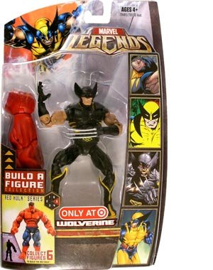 Marvel Legends Build A Figure Collection Red Hulk Series 6 Inch Tall Action Figure - Variant Wolverine in Black Costume Plus Red Hulk's Right Arm
