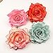 Fake flowers heads Big Silk Blooming Roses Artificial Flower Head For Wedding Decoration DIY party festival Home Decor Wreath Gift Scrapbooking Craft Flower 8pcs/lot 10cm (burgundy)