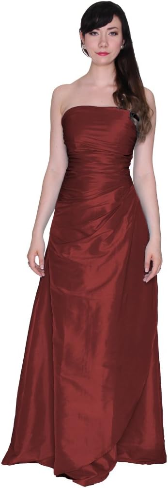 Beautifly Wedding Long Bridesmaid Taffeta Blue Strapless Women Dress