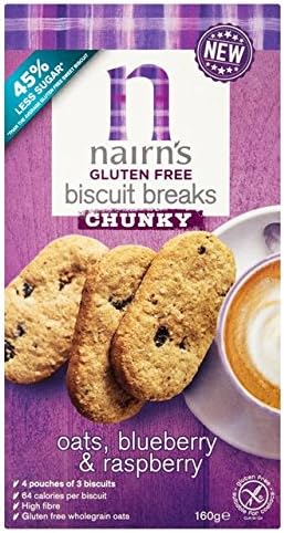 Nairns Chunky Biscuit Breaks - Raspberry & Blueberry 160g (Pack of 6)