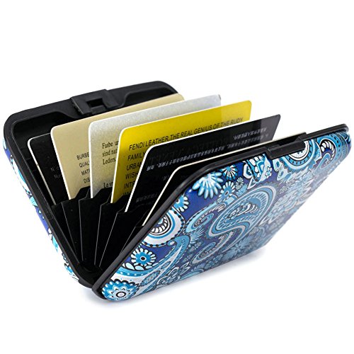 Elfish Mini RFID Aluminum Wallet Credit Cards Holder Metal ID Case for Men Women (Color 16)