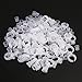 Tinksky Permanent Eyelash Makeup Tool Ink Cup Ring Holder Disposable Pigment Container for Eyebrow Tattooing,100pcs Rings and 100pcs Cups
