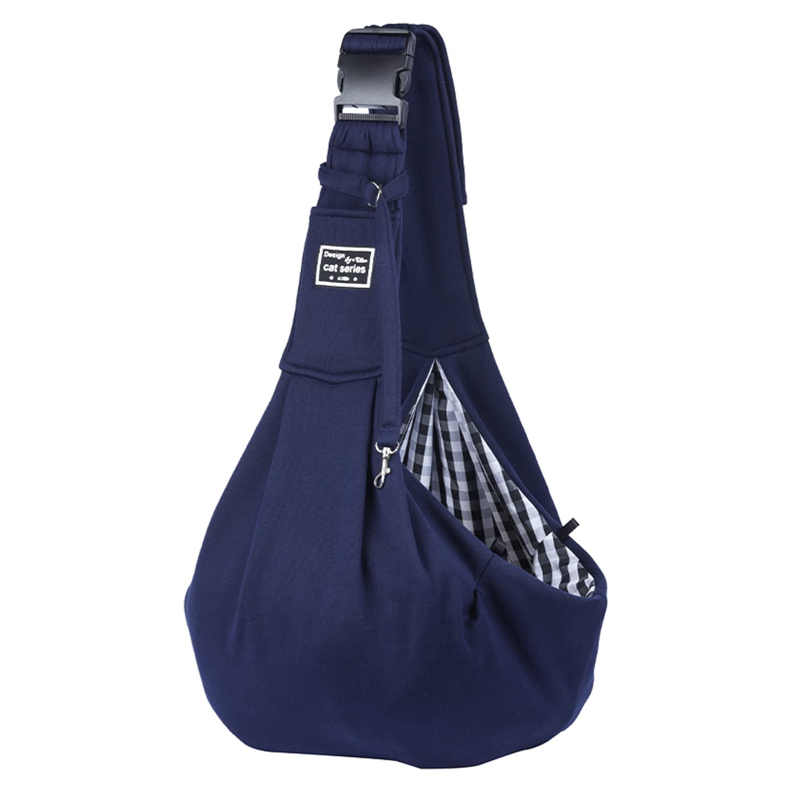 GLAITC Small Dog Puppy Sling Carrier,Puppy Sling Carry Bags Adjustable Hands Free Cat Carry Bag with Pocket and Safety Belt Carrier for Small Dogs and Cats Outdoor Walking Travel Shopping Blue