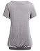 Hibelle Women's Y Neck Short Sleeve Casual T Shirt Tops
