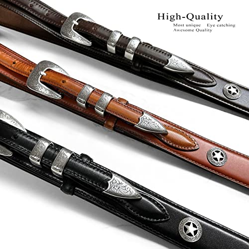 Pack De 2 Conchos Étoile Du Texas Plaqués Or 18K - 1-1/8" - Pour Sellerie Et Cuir - Neuf