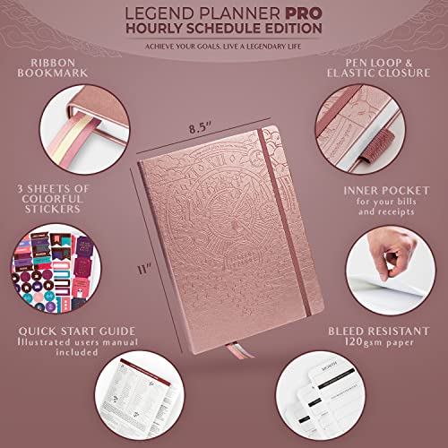 Legend Planner PRO Hourly Schedule Edition Undated Deluxe Weekly