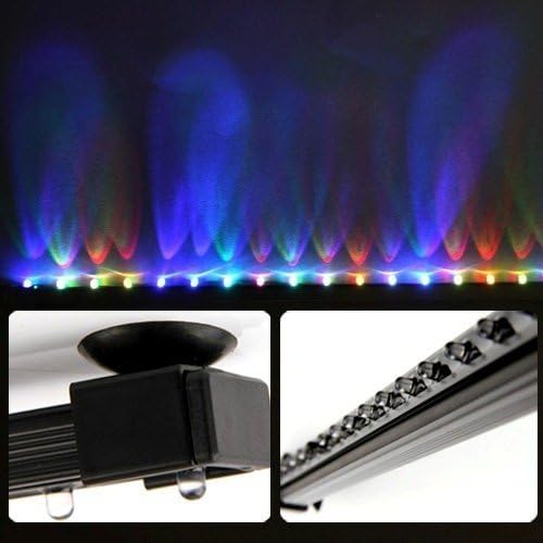 Deckey 12 Inch RGB LED light Underwater LED Aquarium Light Strip & Airstone for Aquarium Fish Tank Flood Lights