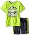 adidas Toddler Boys' Tee and Active Short Set, Semi Solar Slime Heather, 3T