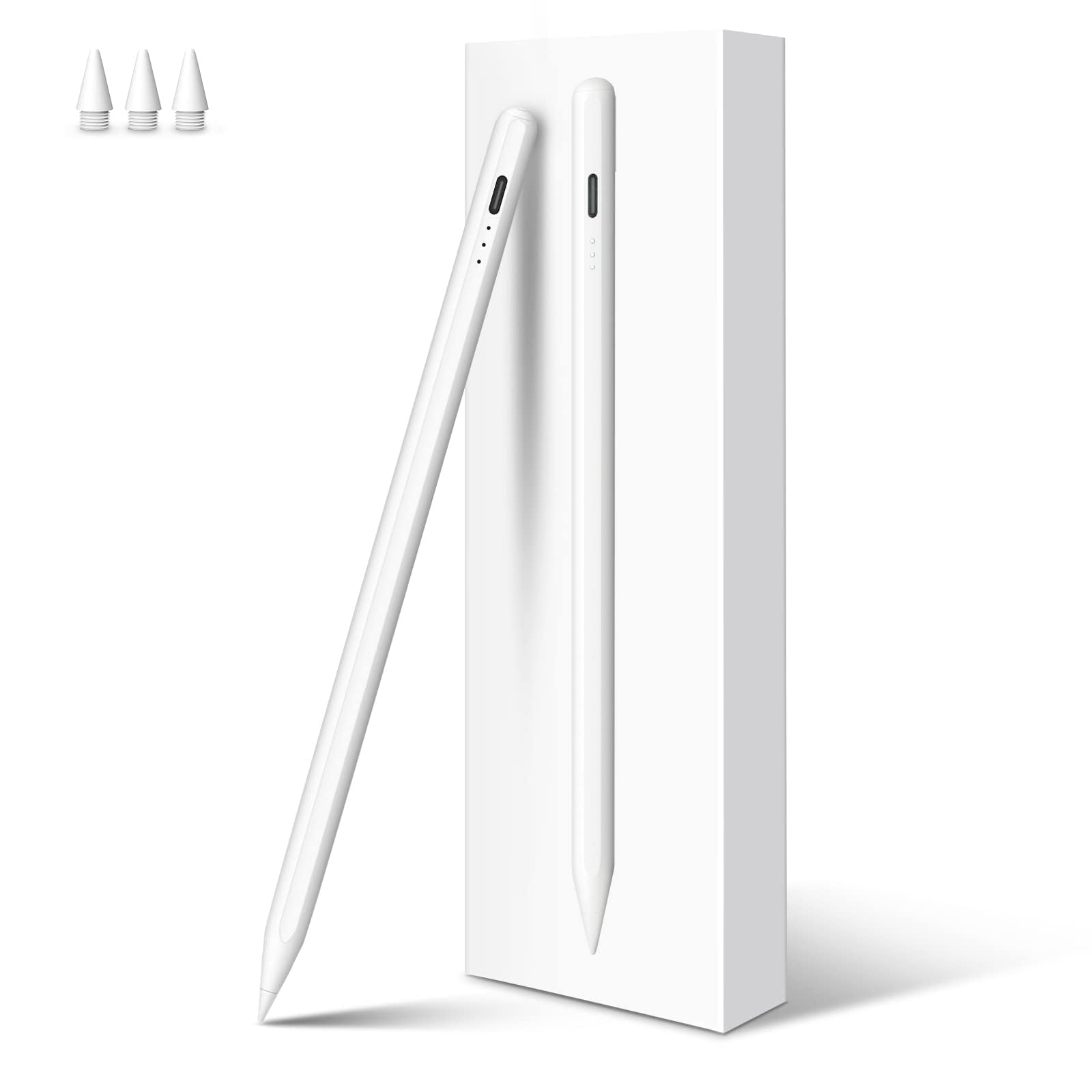 MEKO Pencil for iPad 2018-2025, 13 Minutes Fast Charging, Palm Rejection, Tilt Sensitivity, Stylus Pen Compatible with Apple iPad Pro 11"/12.9"/13", Air 3-5/M2/M3, Mini 5/6, i-Pad 6-11