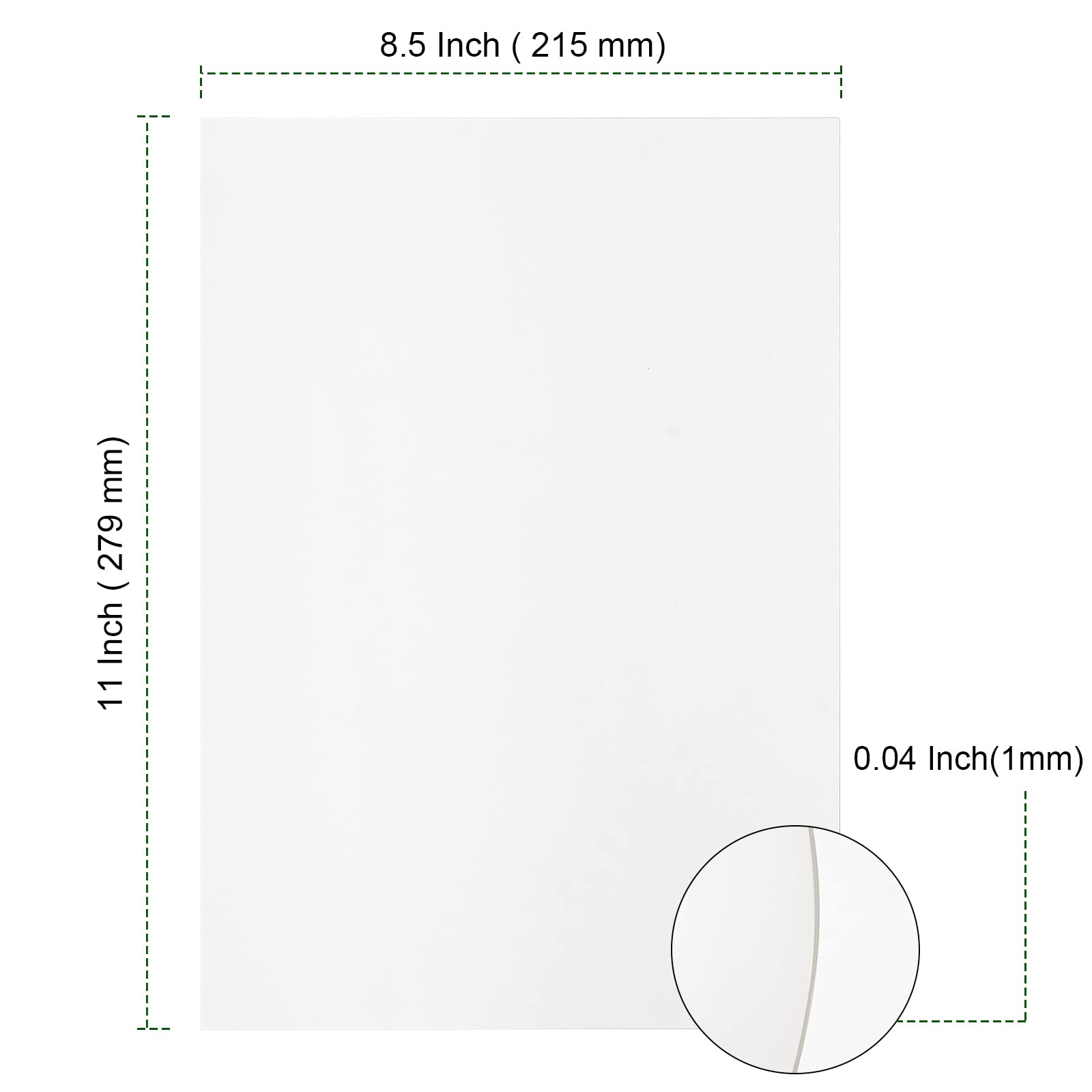 PINGEUI 50 Pack 8.5 x 11 Inches White Chipboard Sheets,40 pt White Chipboard, Medium Weight Cardboard Sheets for Scrapbook, Art Crafts, Arts Projects, Backing Boards, Frames
