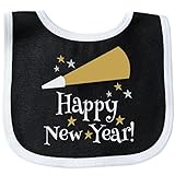 Inktastic Baby Boys' Happy New Year holiday Baby Bib