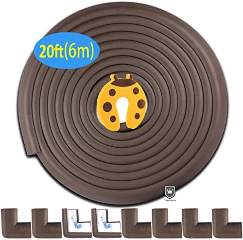 TinyGuards 23.15ft [20ft Edge + 8 Corners] & Corner Guards;Furniture Bumpers & Edge Cushion;Baby proof Desk Table Protector;Home Guards for Child safety proofing,Coffee