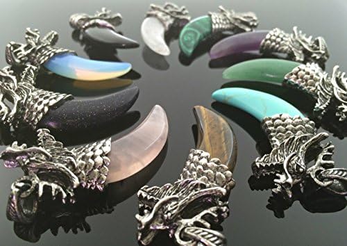 Crystal Pendant Necklaces Dragon Claw Steampunk Jewelry Fantasy Necklace Gypsy Mens Jewelry Womens Bohemian Boho Necklace Hippie Got Fairy Tail
