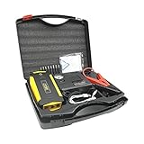 HyperPS 18000mah 900A Peak Multi-Function Car Jump Starter with Smart Safety Protection Car Jump Cable (up to 8.0L Gas and 6.0L Diesel Engine) with Survival Kit and 150 PSI Air Compressor Tire Pump