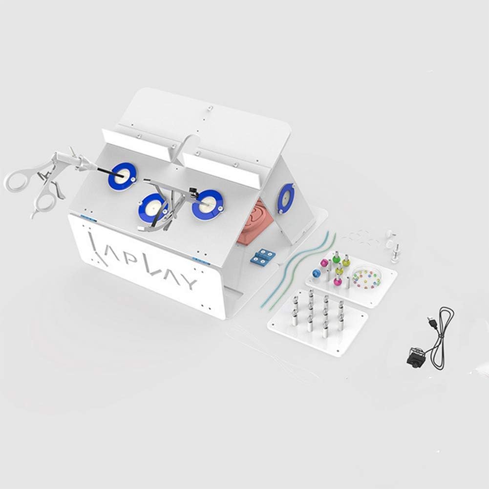 Viur Laparoscopic Surgery Training Box Simulator Trainer Box Kit with 2 Surgical Instruments 5 Training Modules, Mecal Aids