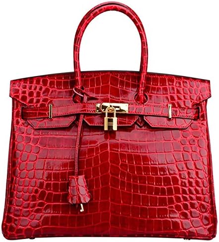 GetThatBag ® Haden Patent Leather Crocodile Embossed Handbags With Gold Hardware