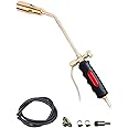 Propane torch can be used for a variety of purposes - Adjustable Flame. It has a 4-foot-long hose, and it can also be used as a torch kit for a fireplace and burning charcoal.