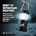 MalloMe LED Camping Lantern Flashlights 4 Pack - Super Bright - 350 Lumen Portable Outdoor Lights with 12 AAA Batteries (Black, Collapsible)