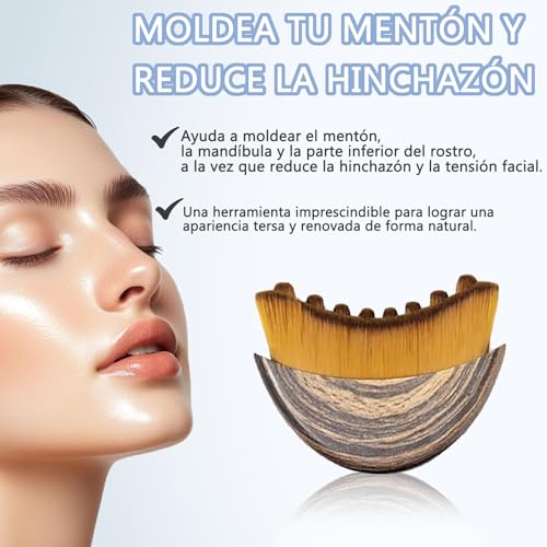 Lymphatic Contour Face Brush, Herramientas para masajes faciales, belleza y relajación de los músculos del faciales, Diseño Ergonómico, ajuste preciso a la piel, Perfecto para Belleza de Cuello y Cara (1PCS)