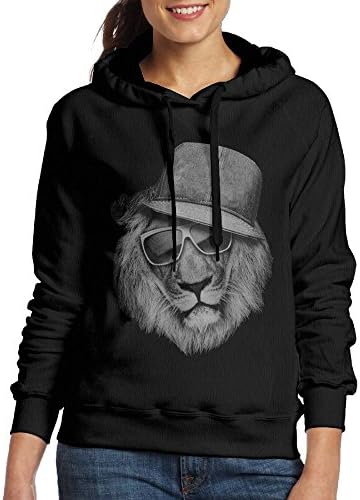 Black Lion Women's/Girl's Sport Leisure Slim Hooded Sweatshirt Black