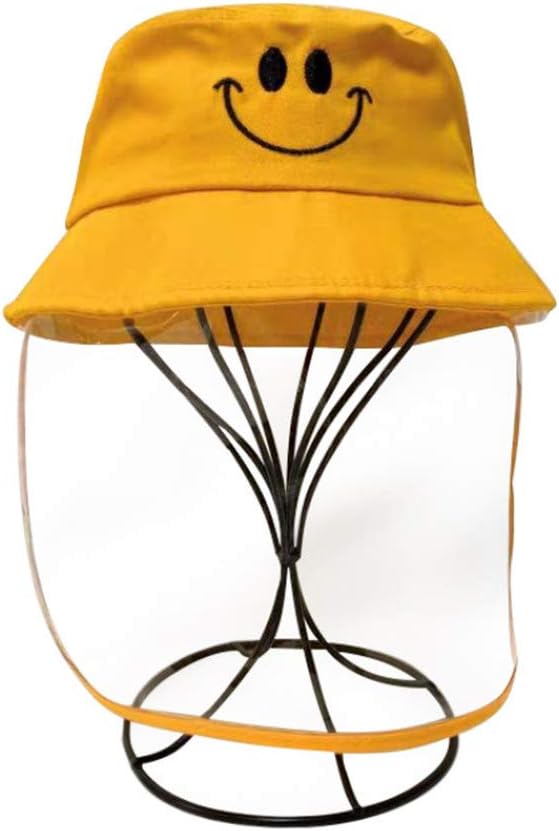 Kids Protective Face Shield, Windproof Dustproof Baseball Hat with Removable,Anti-Saliva Outdoor Fisherman Cap for Children
