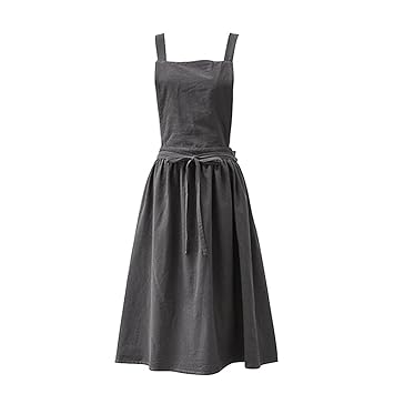 Amazon Co Jp エプロン レディース H型 北欧風 おしゃれ 無地 カフェ