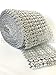 Perfectmaze 10 Yards (30 Feet) Diamond/Flower/Pearl Mesh Rhinestone Ribbon Wrap for Wedding, Party, and Events Decoration (Vintage, Silver)