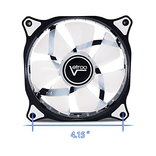 Vetroo 120mm Blue 15LEDs Cooling Fan for Computer PC Cases, CPU