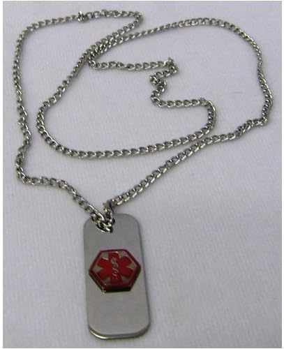 Emerg Alert Medical Alert Emergency ID Necklace and Wallet Card - "Pacemaker"