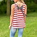 HUHHRRY Floral Printed Vest Loose Tunic Top Shirt for Women Summer Wear Tee